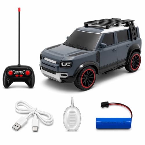 The Flyers Bay Remote Control SUV Car for Kids | Off-Road RC Car with Smoke Effects, Type-C Rechargeable Battery & Inbuilt Music (Arjan Vailly Song) | Toy for Boys & Girls 4+ (Blue)