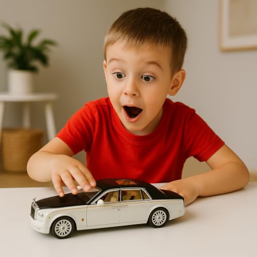 The Flyers Bay 1:32 Die-Cast Rolls-Royce Style Car Toy with Pull-Back Action, Lights & Music, Openable Doors – Premium Metal Miniature Model for Kids 2+ Years