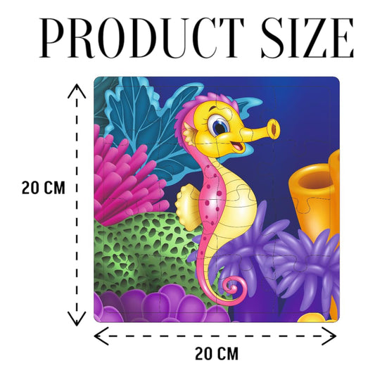 Fiddly's 16-Piece Wooden Jigsaw Puzzles for Kids Ages 3+, Double Layered Wooden Puzzles with Bright Front & Back Print