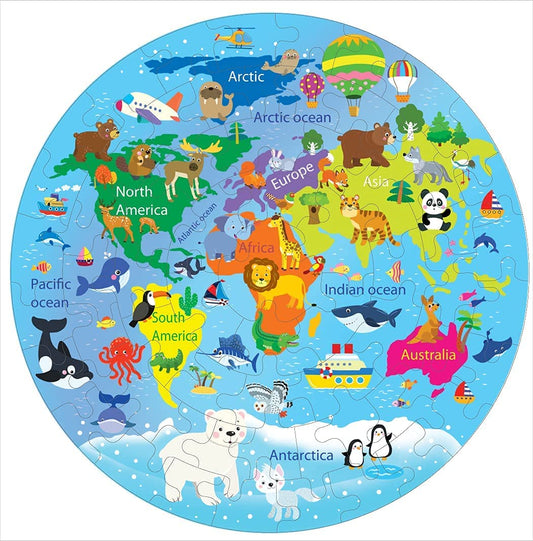 Fiddlys Creative Wooden Jigsaw Puzzle for Kids | 66 Pieces Educational Single Layer Puzzle | Fun & Learning Toy for Children Ages 3+