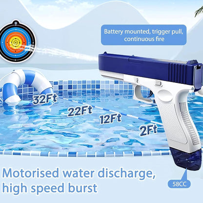 The Flyers Bay Electric Water Gun Toy for Kids | Rechargeable Automatic Water Absorption | High-Pressure Electric Water Blaster for Outdoor Water Battles