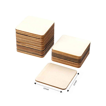 Fiddlys Wooden Coaster Set of 6 | Beautiful Decorative Coaster for Tea & Coffee Cups, Mugs & Glasses | Elegant Table Décor & Gift Set | Eco-Friendly Wooden Coasters