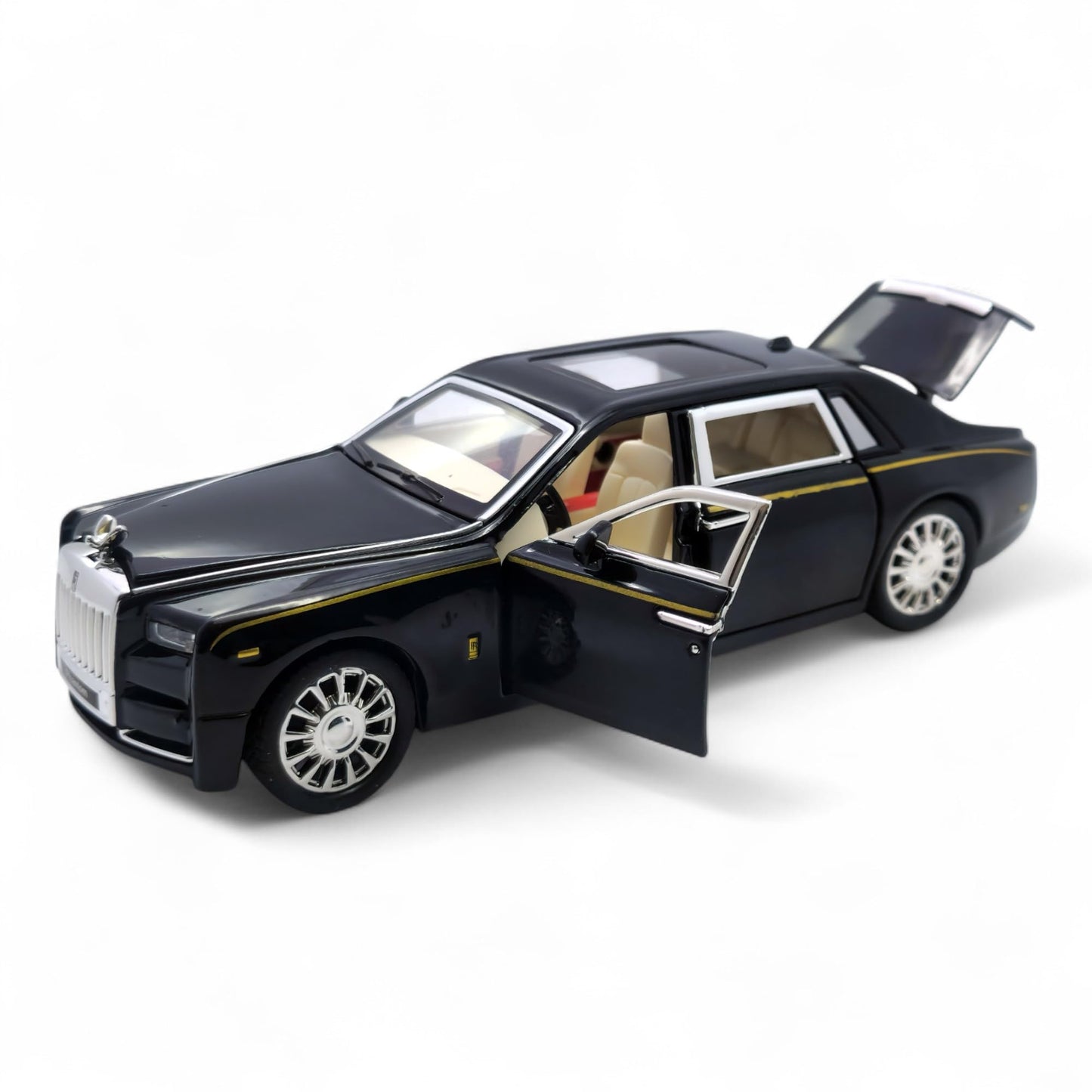 The Flyers Bay 1:32 Die-Cast Rolls-Royce Style Car Toy with Pull-Back Action, Lights & Music, Openable Doors – Premium Metal Miniature Model for Kids 2+ Years