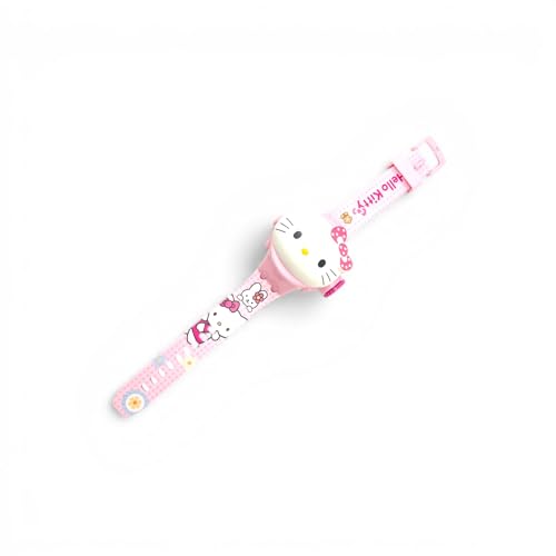 Fiddlys Kids Projection Watch Toy – Cartoon Digital Watch with 6 Image Projector, Adjustable Strap, Birthday Return Gift for Boys & Girls Age 3+ (Pink)