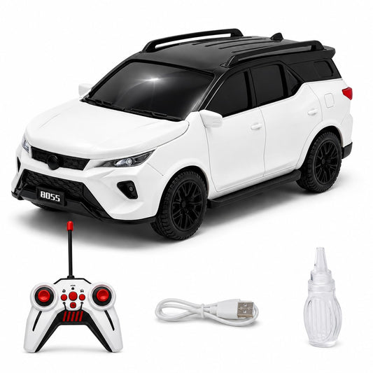 The Flyers Bay VIP Legender Remote Control SUV Car for Kids | 1:16 Rechargeable RC Toy Car with Smoke Spray, LED Lights, Music, USB Charging | Gift for Boys & Girls Age 4+