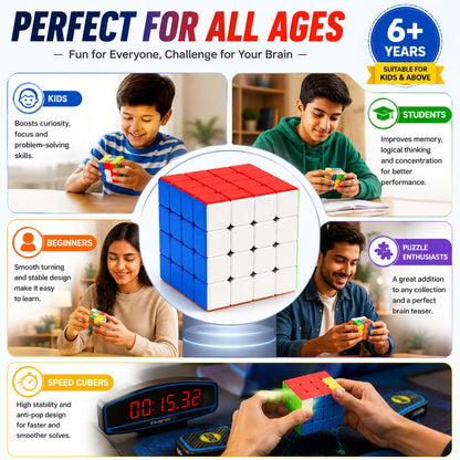 Fiddlys Puzzles High Stability Stickerless Speed Cube