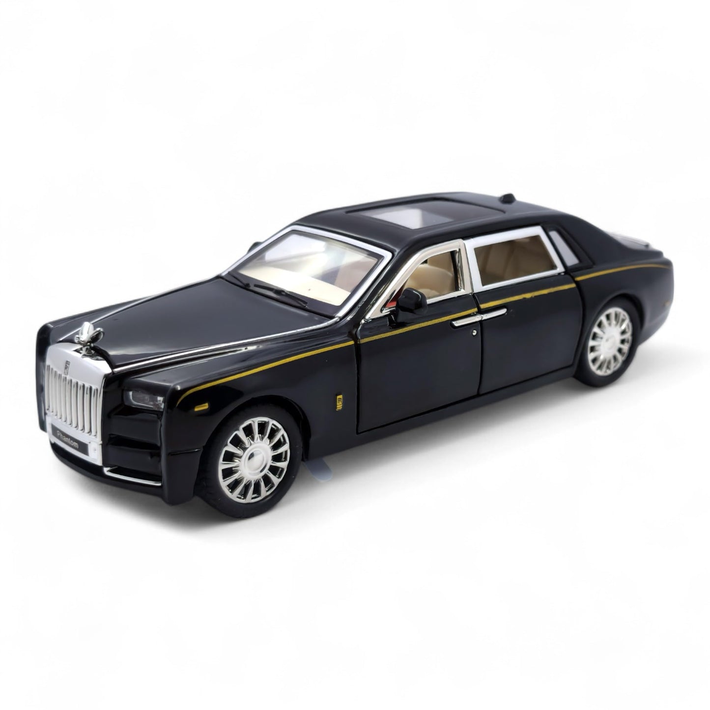 The Flyers Bay 1:32 Die-Cast Rolls-Royce Style Car Toy with Pull-Back Action, Lights & Music, Openable Doors – Premium Metal Miniature Model for Kids 2+ Years