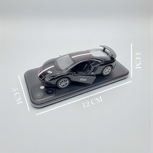 The Flyers Bay 1:32 Scale DieCast Metal Pull-Back Action Openable Doors Premium Car Toy for Kids Realistic Miniature Model Gift 2+yrs Girls Boys (Black)