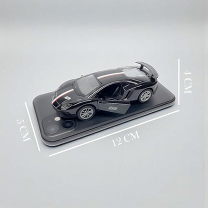 The Flyers Bay 1:32 Scale DieCast Metal Pull-Back Action Openable Doors Premium Car Toy for Kids Realistic Miniature Model Gift 2+yrs Girls Boys (Black)