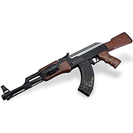 Fiddlys Ak 47 Toy Gun/Shooting Gun for Kids with Laser Light and 500 Bullets Guns & Darts,Brown