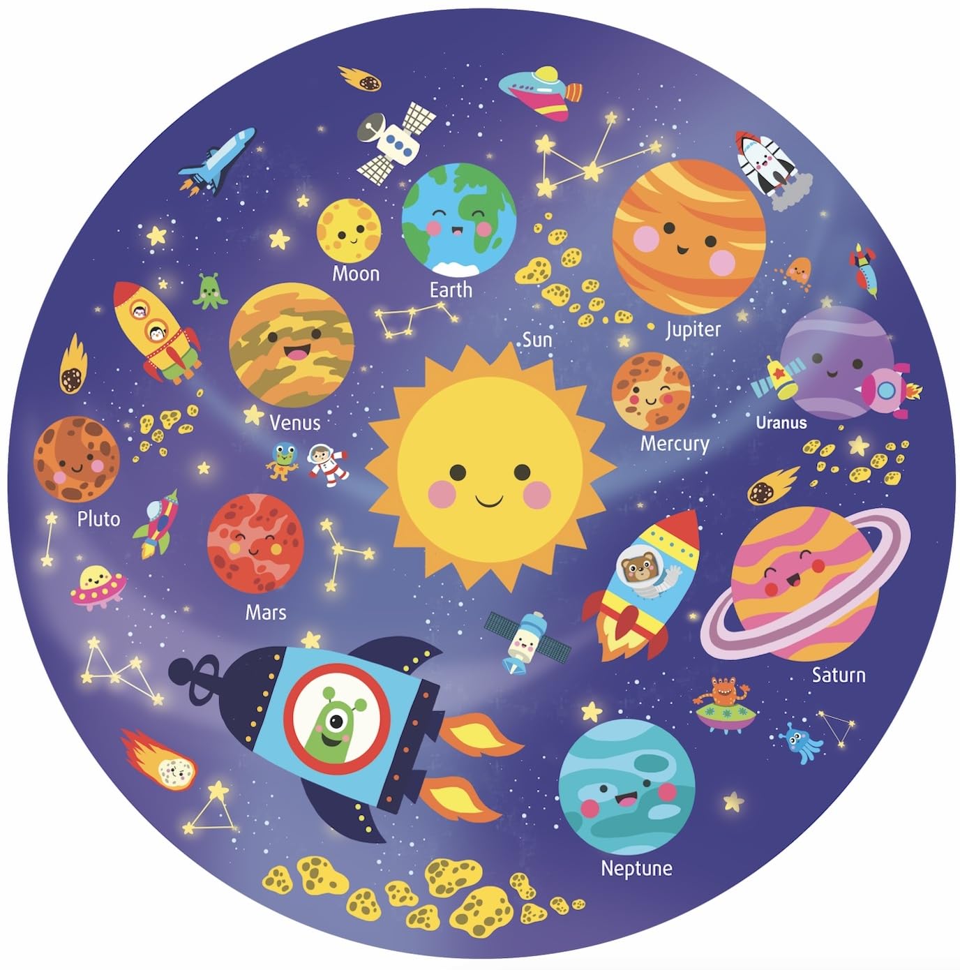 Fiddlys Creative Wooden Jigsaw Puzzle for Kids | 66 Pieces Educational Single Layer Puzzle | Fun & Learning Toy for Children Ages 3+