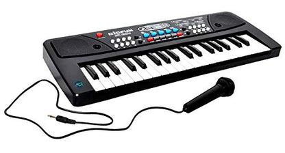 The Flyers Bay Kids Piano Keyboard with Mic 37 Keys 8 Rhythms 8 Tones 6 Demos Portable Electronic Keyboard Toy Beginners Educational Songs Recording Musical Toys 2 3 4 5 Years Boys Girls