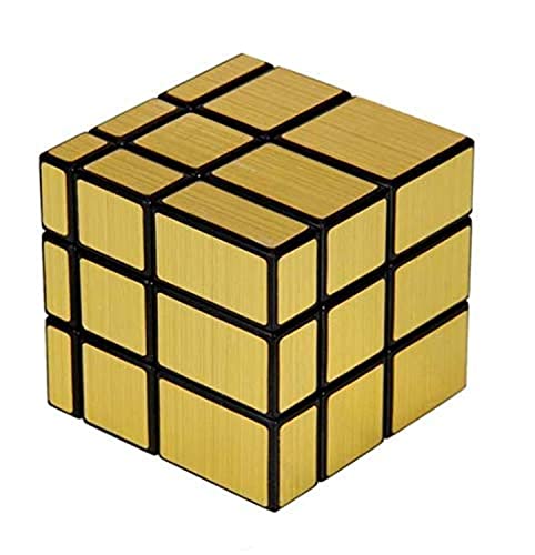 Fiddlys High-Stability Stickerless Speed Cube | Smooth Rotation Puzzle Cube for Kids 6+ | Anti-Pop, Durable Magic Cube for Brain Development & Speed Cubing Practice (3x3 Golden)