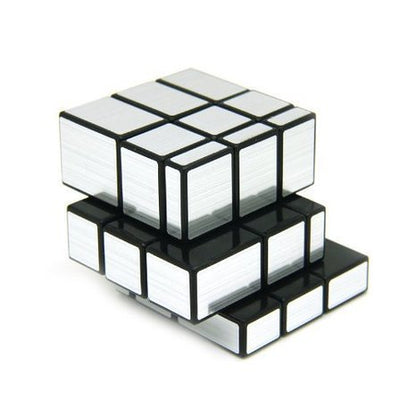 Fiddlys High-Stability Stickerless Speed Cube | Smooth Rotation Puzzle Cube for Kids 6+ | Anti-Pop, Durable Magic Cube for Brain Development & Speed Cubing Practice (3x3 Silver)
