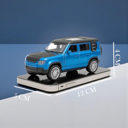 The Flyers Bay 1:32 Scale DieCast Metal Pull-Back Action Openable Doors Premium Land Rover Car Toy for Kids Realistic Miniature Model Gift 2+yrs Girls Boys (Blue)