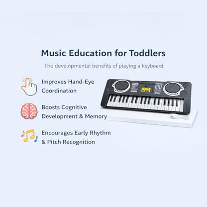 The Flyers Bay 37-Key Mini Electronic Piano for Kids 3+ | Compact Multifunctional Musical Keyboard Toy | Educational Music Learning Toy | Sound, Rhythm & Creativity Development | My First Piano