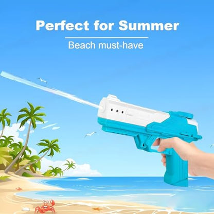 The Flyers Bay Fierce Rechargeable Water Gun for Kids | 60 ml Tank Capacity | High-Pressure Powerful Squirt Mechanism | Electric Water Blaster for Pool, Beach & Outdoor Party Games (Water Gun_MINI)