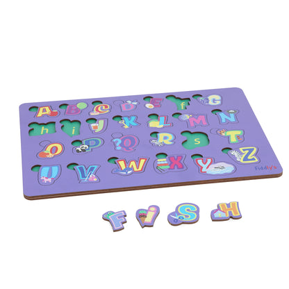Fiddly's Wooden Puzzle Learning Educational Jigsaw Puzzle 12 Inch x 8 Inch Large Puzzle Toy for Preschool Toddler Kids & Children Age 4+