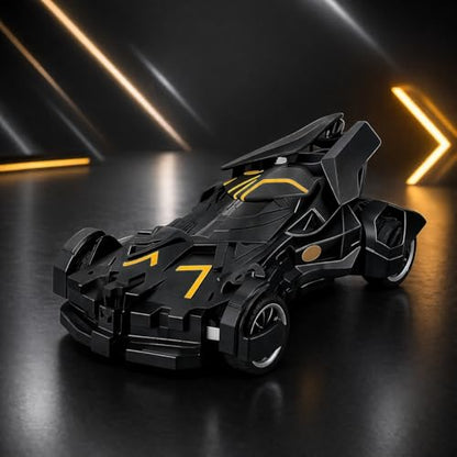 The Flyers Bay Remote Control Car for Kids with Mist Spray Action, Flashing LED Lights, 10ft Control Range, Rechargeable RC Toy Car for Boys & Girls Age 4+ (Batman Smoke Car)