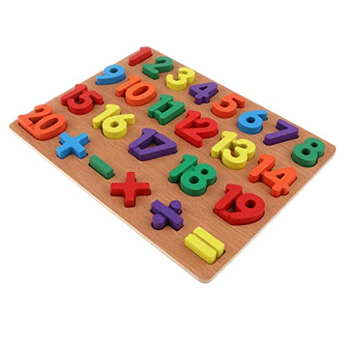 Fiddlys Wooden Counting Numbers (1 to 20) Educational Toy Tray for Kids