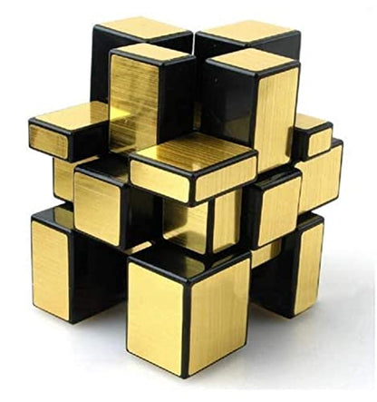 Fiddlys High-Stability Stickerless Speed Cube | Smooth Rotation Puzzle Cube for Kids 6+ | Anti-Pop, Durable Magic Cube for Brain Development & Speed Cubing Practice (3x3 Golden)
