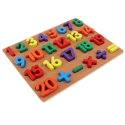 Fiddlys Wooden Counting Numbers (1 to 20) Educational Toy Tray for Kids