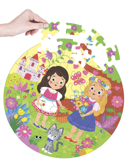 Fiddlys Creative Wooden Jigsaw Puzzle for Kids | 66 Pieces Educational Single Layer Puzzle | Fun & Learning Toy for Children Ages 3+