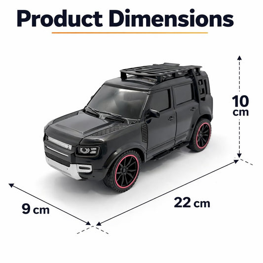 The Flyers Bay Remote Control SUV Car for Kids | Off-Road RC Car with Smoke Effects, Type-C Rechargeable Battery & Inbuilt Music (Arjan Vailly Song) | Toy for Boys & Girls 4+ (Black)