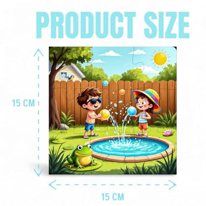 Fiddlys Single Layered Wooden Jigsaw Puzzle Games for Children & Kids -9 Pieces Age 2 3 4 5 6 Year Old Years Old Girls & Boys Animals Jigsaw Puzzle (Pack of 4 Season)