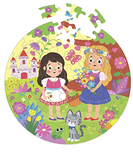 Fiddlys Creative Wooden Jigsaw Puzzle for Kids | 66 Pieces Educational Single Layer Puzzle | Fun & Learning Toy for Children Ages 3+ (Princess Girl)