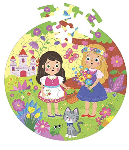 Fiddlys Creative Wooden Jigsaw Puzzle for Kids | 66 Pieces Educational Single Layer Puzzle | Fun & Learning Toy for Children Ages 3+ (Princess Girl)