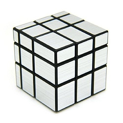 Fiddlys High-Stability Stickerless Speed Cube | Smooth Rotation Puzzle Cube for Kids 6+ | Anti-Pop, Durable Magic Cube for Brain Development & Speed Cubing Practice (3x3 Silver)