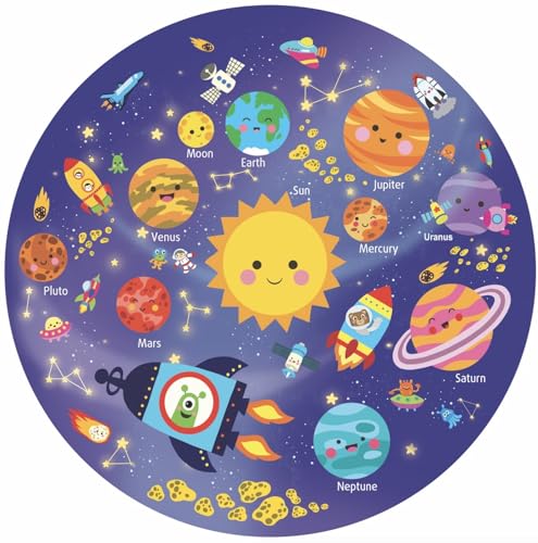 Fiddlys Creative Wooden Jigsaw Puzzle for Kids | 66 Pieces Educational Single Layer Puzzle | Fun & Learning Toy for Children Ages 3+ (Solar System)