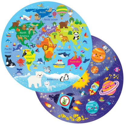 Fiddlys Creative Wooden Jigsaw Puzzle for Kids | 66 Pieces Educational Single Layer Puzzle | Fun & Learning Toy for Children Ages 3+