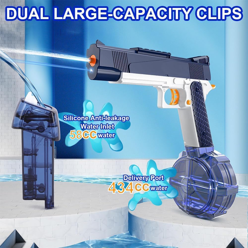 The Flyers Bay Electric Water Gun Toy for Kids | Rechargeable Automatic Water Absorption | High-Pressure Electric Water Blaster for Outdoor Water Battles