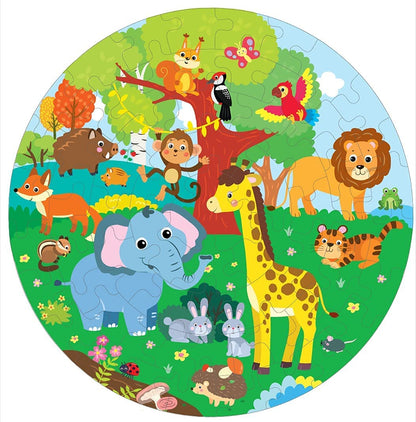 Fiddlys Creative Wooden Jigsaw Puzzle for Kids | 66 Pieces Educational Single Layer Puzzle | Fun & Learning Toy for Children Ages 3+