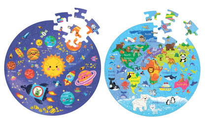 Fiddlys Creative Wooden Jigsaw Puzzle for Kids | 66 Pieces Educational Single Layer Puzzle | Fun & Learning Toy for Children Ages 3+