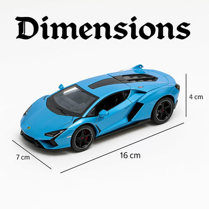 The Flyers Bay 1:32 Scale DieCast Metal Pull-Back Action Openable Doors Premium Car Toy for Kids Realistic Miniature Model Gift 2+yrs Girls Boys (Sky Blue)