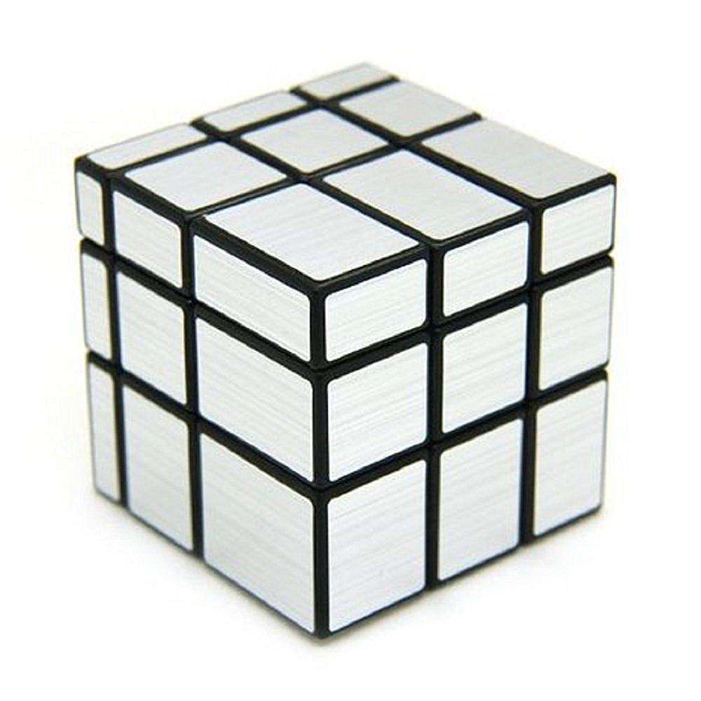 Fiddlys High-Stability Stickerless Speed Cube | Smooth Rotation Puzzle Cube for Kids 6+ | Anti-Pop, Durable Magic Cube for Brain Development & Speed Cubing Practice (3x3 Silver)