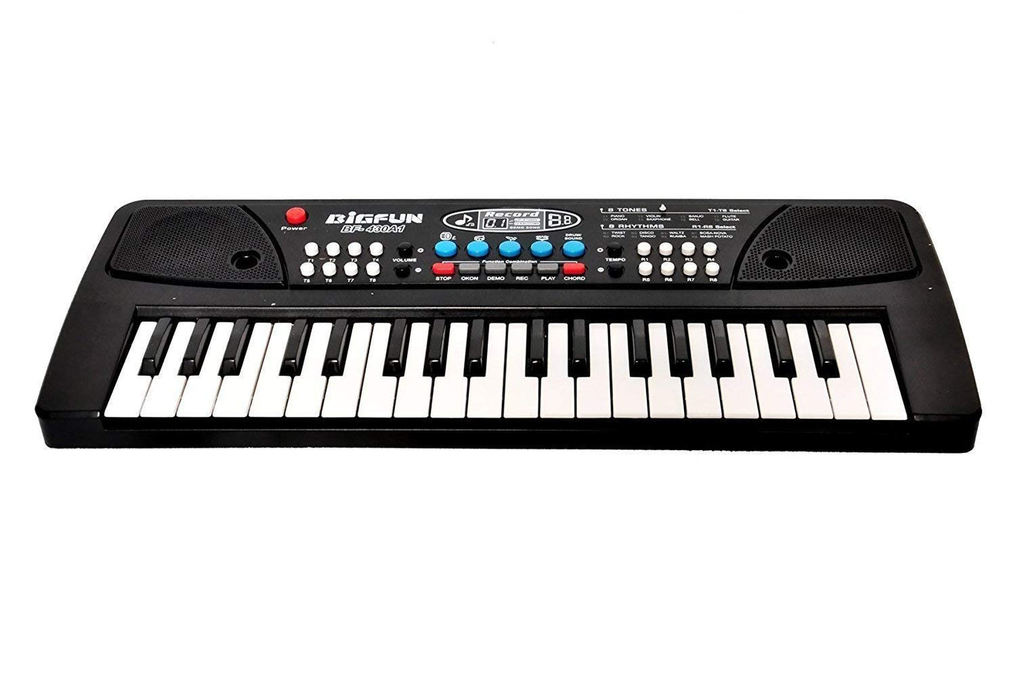 The Flyers Bay Kids Piano Keyboard with Mic 37 Keys 8 Rhythms 8 Tones 6 Demos Portable Electronic Keyboard Toy Beginners Educational Songs Recording Musical Toys 2 3 4 5 Years Boys Girls
