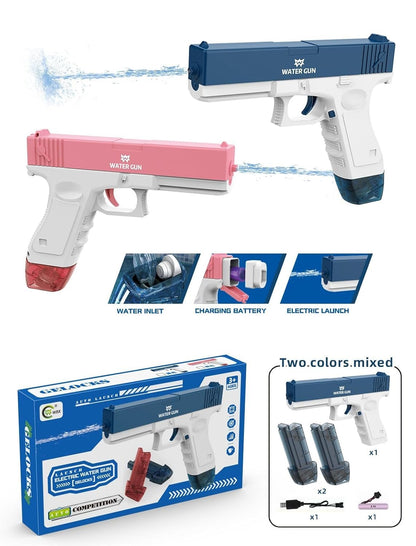 The Flyers Bay Electric Water Gun Toy for Kids | Rechargeable Automatic Water Absorption | High-Pressure Electric Water Blaster for Outdoor Water Battles
