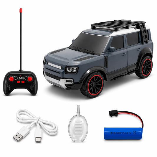 The Flyers Bay Remote Control SUV Car for Kids | Off-Road RC Car with Smoke Effects, Type-C Rechargeable Battery & Inbuilt Music (Arjan Vailly Song) | Toy for Boys & Girls 4+ (Blue)