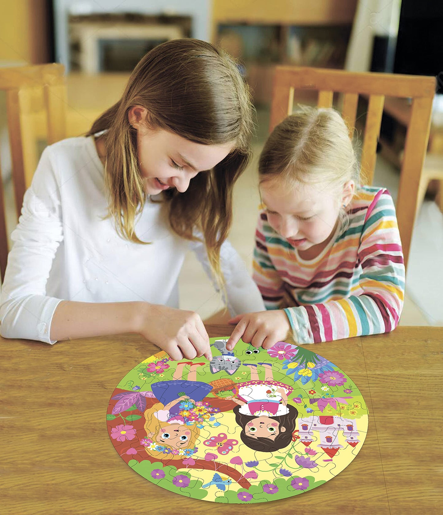 Fiddlys Creative Wooden Jigsaw Puzzle for Kids | 66 Pieces Educational Single Layer Puzzle | Fun & Learning Toy for Children Ages 3+