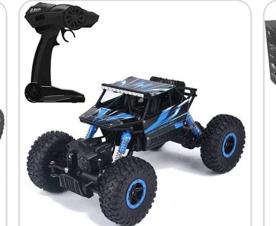 The Flyers Bay Plastic Rock Crawler 1:18 Scale 4Wd Rally Car - The Mean Machine, Blue  ( UNBOX STORE)