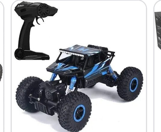 The Flyers Bay Plastic Rock Crawler 1:18 Scale 4Wd Rally Car - The Mean Machine, Blue  ( UNBOX STORE)