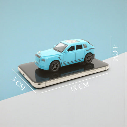 The Flyers Bay 1:32 Scale DieCast Metal Pull-Back Action Openable Doors Lights and Music Rolls-Royce Cullinan Premium Car Toy for Kids Realistic Miniature Model Gift 2+yrs Girls Boys (Sky Blue)