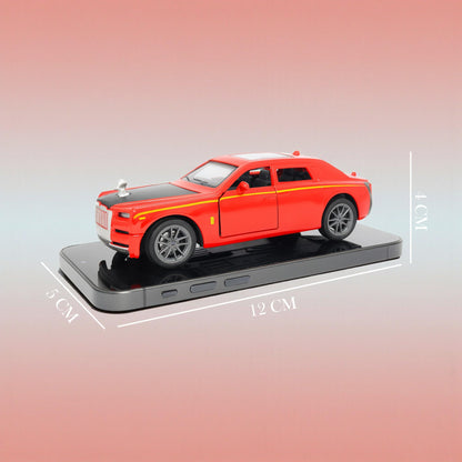 The Flyers Bay 1:32 Scale DieCast Metal Pull-Back Action Openable Doors, Lights and Music Rolls-Royce Phantom Premium Car Toy for Kids Realistic Miniature Model Gift 2+yrs Girls Boys Available (Red)
