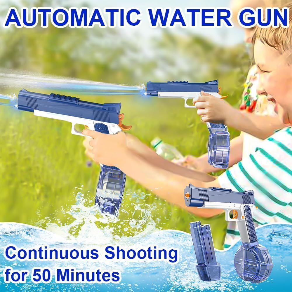 The Flyers Bay Electric Water Gun Toy for Kids | Rechargeable Automatic Water Absorption | High-Pressure Electric Water Blaster for Outdoor Water Battles