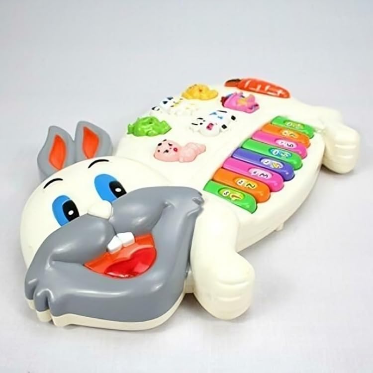 Fiddlys Rabbit Piano Musical Piano with 3 Modes, Flashing Lights & Wonderful Animal Sound Music