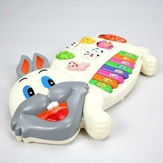 Fiddlys Rabbit Piano Musical Piano with 3 Modes, Flashing Lights & Wonderful Animal Sound Music